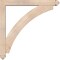 Ekena Millwork Thorton Arts and Crafts Smooth Bracket w/ Offset Brace, Douglas Fir, 5 1/2"W x 40"D x 40"H BKT0604X40X40THR03SDF - alternate 3